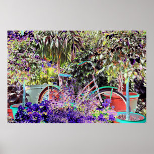 Pôster Bicicleta na cor alta