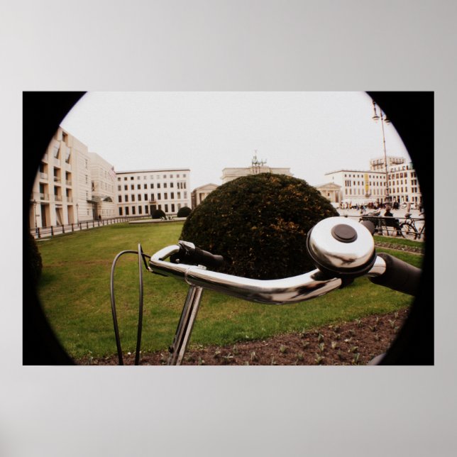 Poster Bicicleta na Porta de Brandeburgo (Frente)