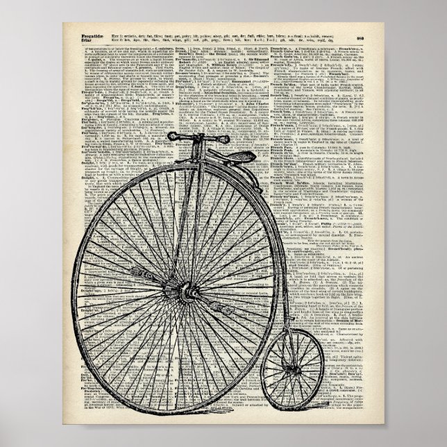 Poster bicicleta Penny Farthing (Frente)