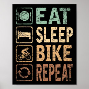 Poster Bicicleta Repetida De Bicicleta De Sono