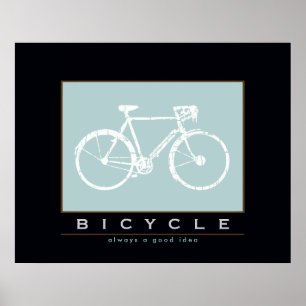 Pôster BICICLETA sempre uma boa ideia