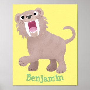 Poster Bicicleta Smilodon de Tigre Sorridona Saber