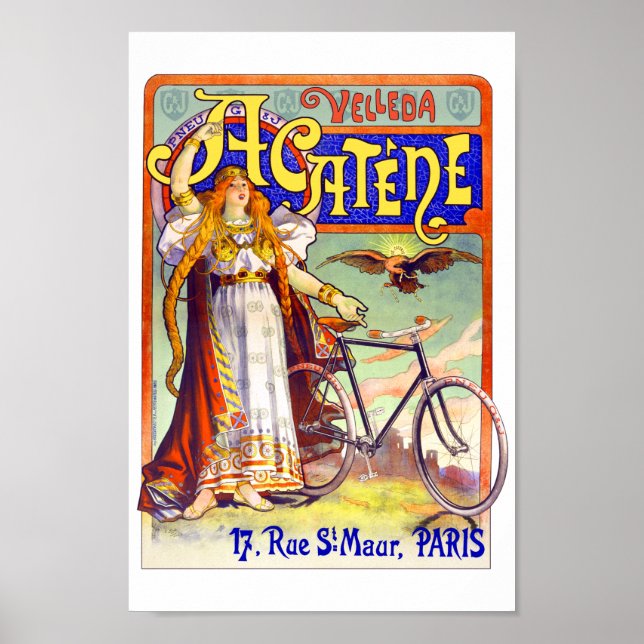 Poster Bicicleta Velleda Acatene (Frente)