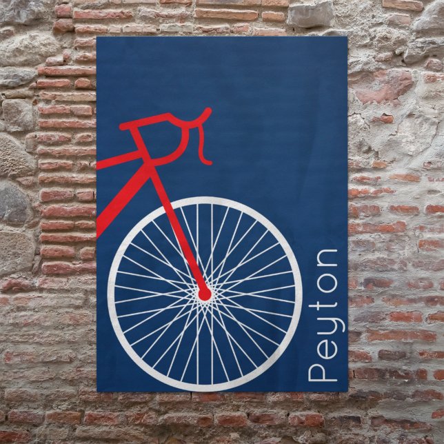 Poster Bicicleta Vermelha e Branca (Criador carregado)