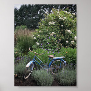 Poster Bicicleta Vintage em Jardim