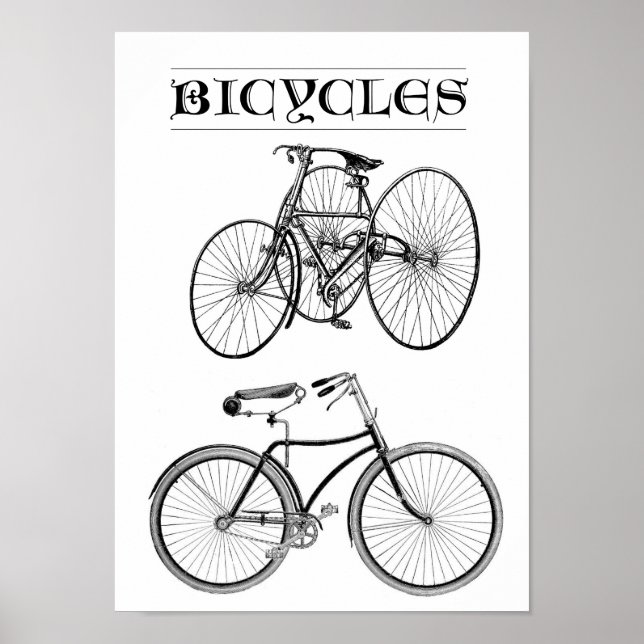 Poster Bicicletas de Vintage (Frente)
