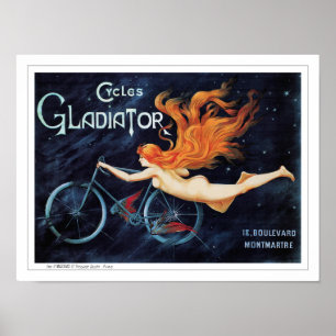 Poster Bicicletas do vintage do gladiador dos ciclos -