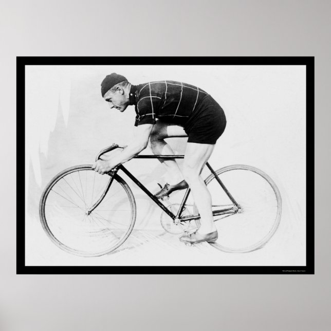 Pôster Bicycle Racer, Norman Anderson 1914 (Frente)