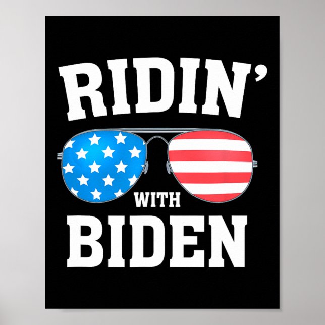 Poster Biden Kamala Harris 2024 - Ridin' With - Liberal (Frente)