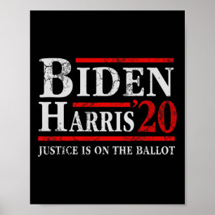 Poster Biden Kamala Harris Justiça Está Na Votação Em 202