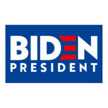 Biden para Presidente Texto Branco e Vermelho Slog