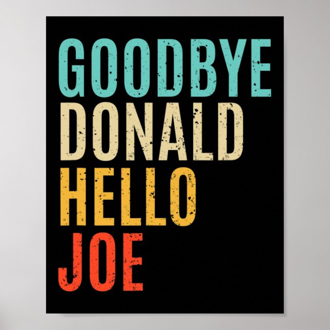 Poster Biden Won Trump Perdeu Democrata Eleitoral Harris  (Frente)