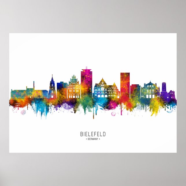 Poster Bielefeld Germany Skyline (Frente)