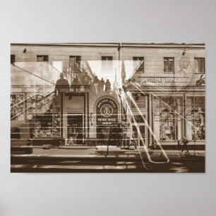 Poster Bielorrússia Б е а р у ь М с и н  Minsk л Arquitet