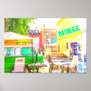 Poster Bielorrússia Б е л а у р с ь М и  a Minsk н a Graf