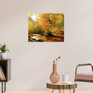Poster Bierstadt - Brook in Woods