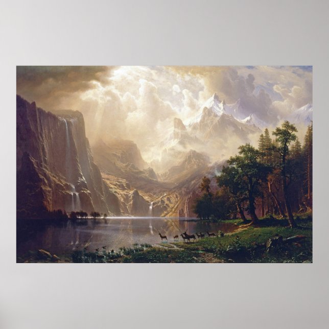 Poster Bierstadt Entre a Pintura de Sierra Nevada (Frente)