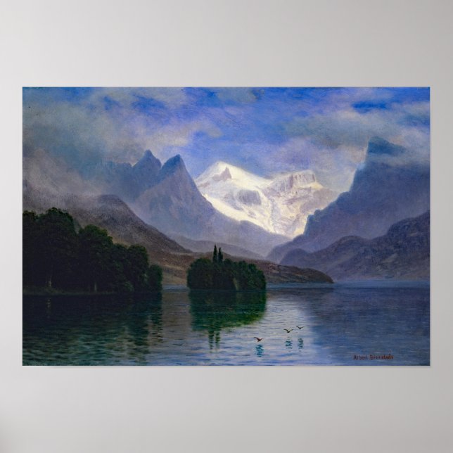 Poster Bierstadt Mountain Sceninting (Frente)