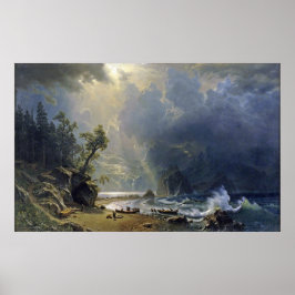 Poster Bierstadt Puget Sound Coast Painting