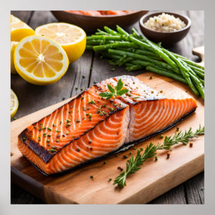 Poster Bife de salmão asfixiado