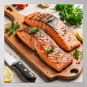 Poster Bife de salmão asfixiado