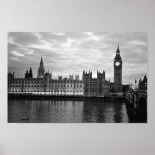Poster Big Ben B & W