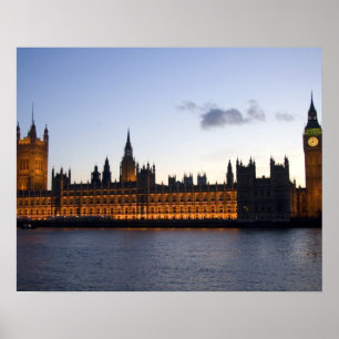 Poster Big Ben e as Casas do Parlamento na cidade