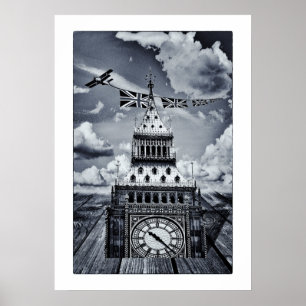 Poster Big Ben - Surreal London Art /England