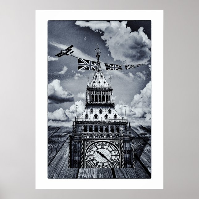 Poster Big Ben - Surreal London Art/England (Frente)