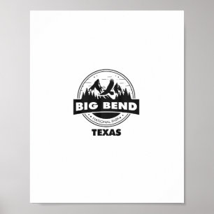 Poster Big Bend National Park Texas Acampamento Montanha