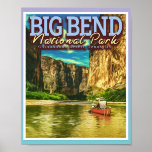 POSTER BIG BEND NATIONAL PARK - TEXAS USA