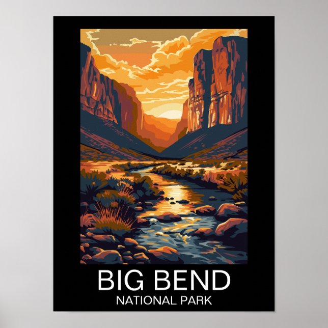 Poster Big Bend National Park Viagem (Frente)