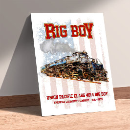 Poster Big Boy Vintage Steam Train American Locomotive 