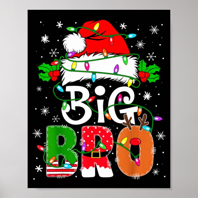 Poster Big Bro Santa New Sibling Brother Announcement Xma (Frente)