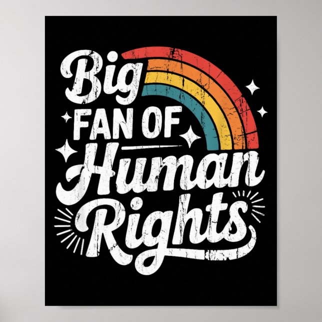 Poster Big Fan Of Human Rights, Social Justice, Equality  (Frente)