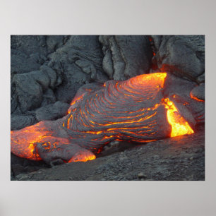 Poster Big Island Lava Flow Hawaii