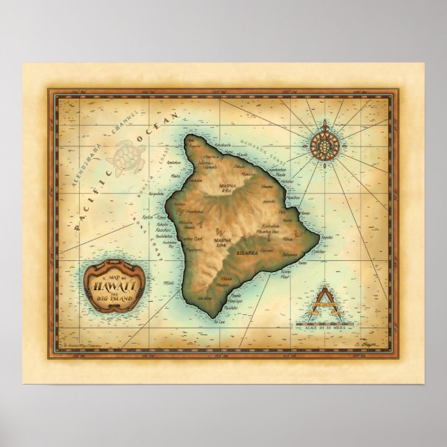 Poster Big Island of Hawaii (Frente)