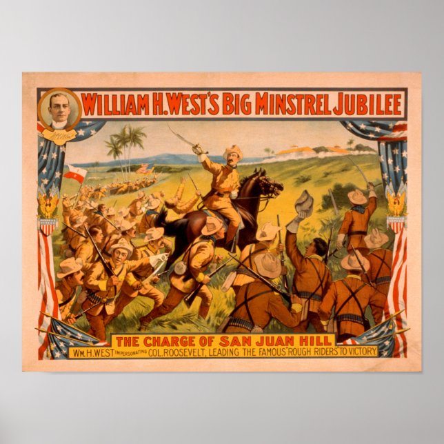 Poster Big Minstrel Jubilee Charge of San Juan Hill (Frente)