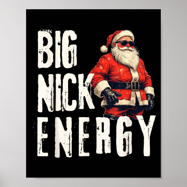 Poster Big Nick Energy Funny Santa Christmas  (Frente)