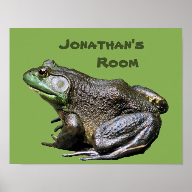 Poster Big Old Bullfrog Kids Room Personalized (Frente)