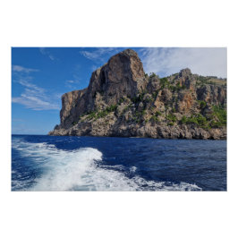 Pôster Big rock in the sea