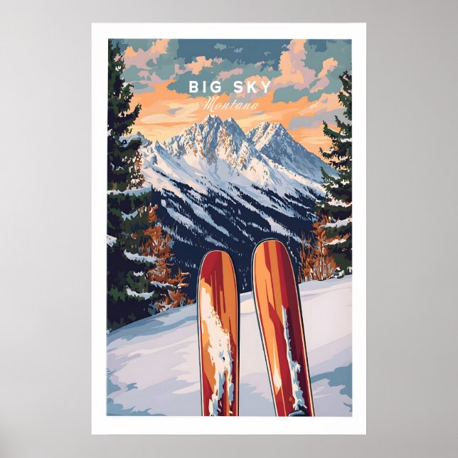 Poster Big Sky Wall Art Ski Print 1 (Frente)