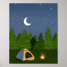 Poster BigFoot Acampando