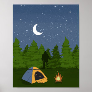 Poster BigFoot Acampando