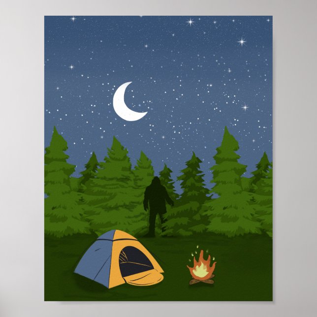 Poster BigFoot Acampando  (Frente)
