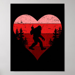 Poster Bigfoot Anti Dia dos Namorados Sasquatch Acredite 