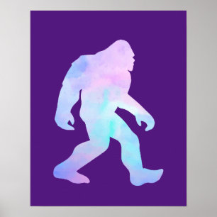 Poster Bigfoot de Aquarela