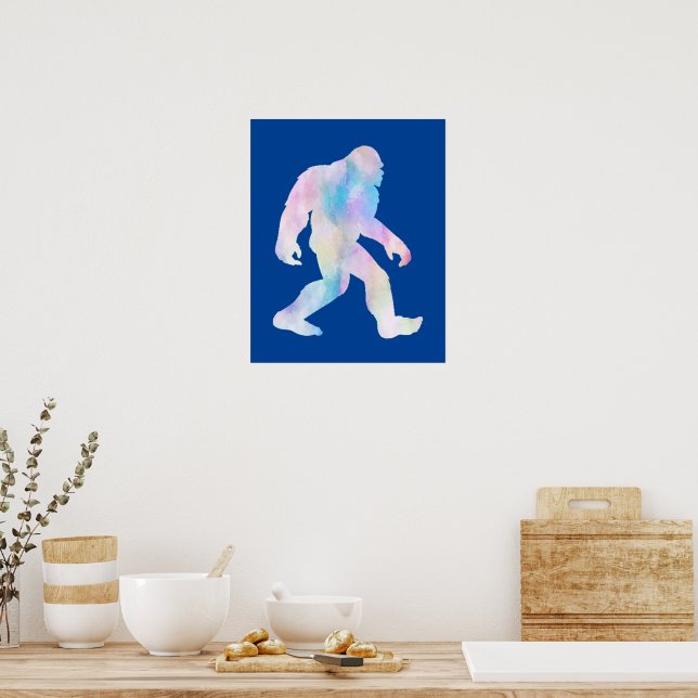 Poster Bigfoot de Aquarela (Cozinha)