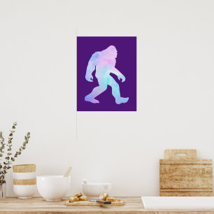 Poster Bigfoot de Aquarela