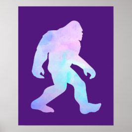 Poster Bigfoot de Aquarela